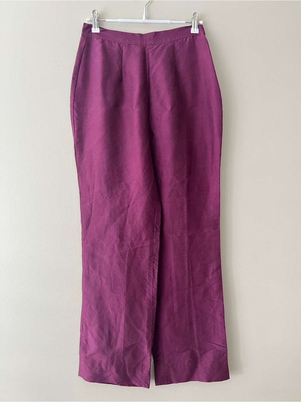 Vintage Women’s 100% Silk Pants in Purple